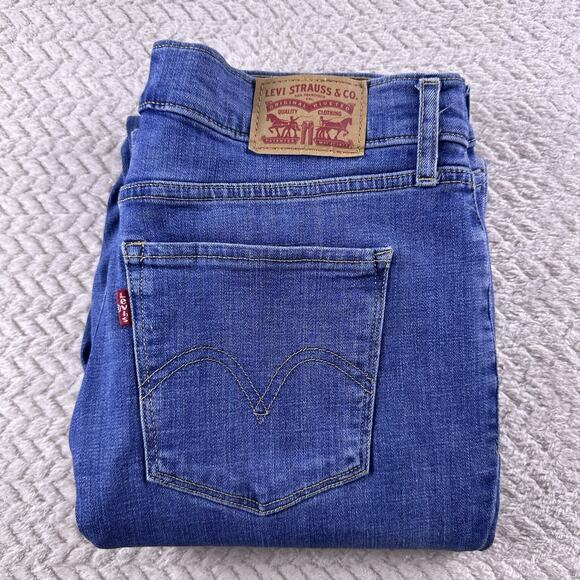 Levis Jeans Womens Size 6 Blue Mid Rise Bootcut 28x32 Stretch Med Wash Western - Picture 16 of 16